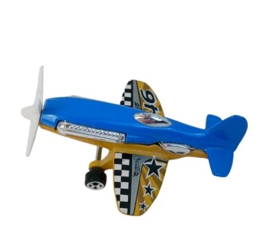 Mattel Hot Wheels Die Cast airplane #C2719 Yellow Blue Plane - Image 1 of 4