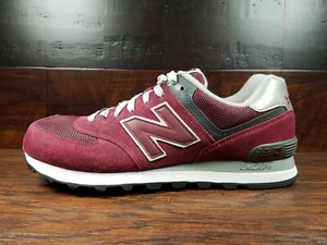 New Balance M574JBUR ""Clásico"" (Borgoña/Blanco) Gamuza 574 Para Hombre - Imagen 1 de 5