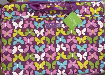 Vera Bradley Nwt 15" Neoprene Flutterby Butterflies Purple Laptop Case Bag Tote - Image 1 of 4