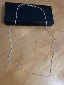 Sterling Silver 925 Hallmarked Singapore Chain Necklace - 20 & 22 Inch available - Picture 1 of 5