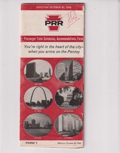 Pennsylvania Railroad orari dei treni passeggeri alloggi e tariffe 1966 - Foto 1 di 4