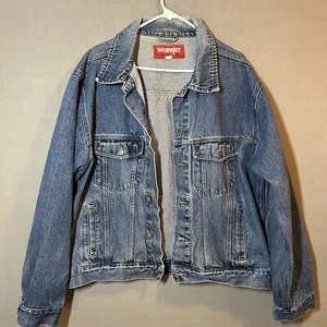 Chaqueta de Camionero Wrangler Hero Años 90 De Colección Se Ajusta a Adulto Grande/XL Denim Jean - Imagen 1 de 11