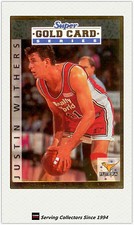 1993 Futera Australia Basketball Cards NBL Super Gold #12: Justin Withers