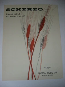 Earl Ricker Scherzo Piano Solo Sheet music Boston Music Co - Bild 1 von 3
