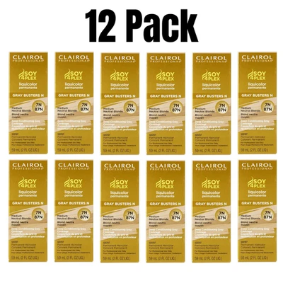 Clairol SOY4PLEX Liquicolor 7N 87N Medio Neutro Rubio Lote a Granel 12 Paquete 2oz NUEVO Foto 1 de 4
