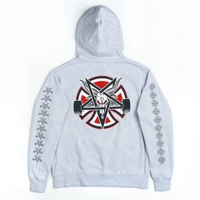 Y2K Independent x Thrasher Pentagram Hoodie Mens Large Heather Grey Rare - image 1 of 4