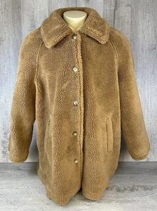 Gap Sherpa Jacket Brown Thick Coat Oversized Adult/Women’s Size XL - Picture 1 of 16