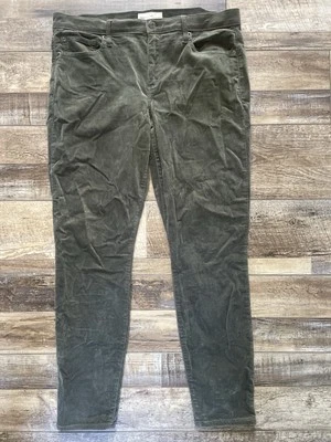 Gap Women’s Corduroy Pants 32x28 True Skinny Olive Green Stretch Casual 1969 - Image 1 of 4