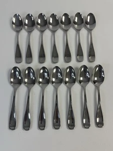 14 x Oneida Voss Glossy Stainless Place/Oval Soup Spoons 7 1/8” - Picture 1 of 8