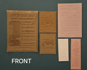 Vtg International Harvester Farmall Flong Paper Printing Molds for Print Ads - Picture 1 of 9