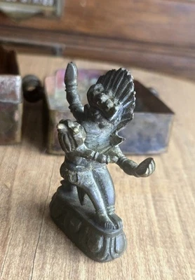 Antique Vintage Tibetan Buddhist Gau Pocket Shrine Prayer Box Copper Amulet  - Image 1 of 4