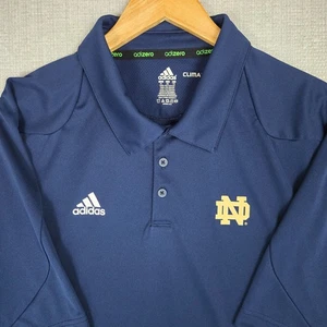 ADIDAS x NOTRE DAME Adizero Climalite Mens Size XL Polo Shirt Wicking Mesh Sides - Picture 1 of 11