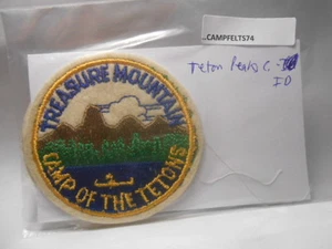 PARCHE CAMPAMENTO FIELTRO BOY SCOUTS TESORO CAMPAMENTO MONTAÑA DE LOS TETONS ID. CAFT74 - Imagen 1 de 1