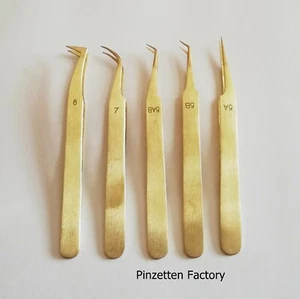 Uhrmacher Pinzette/Mehrzweck Pinzetten Set  AUS MESSING (6+7+5AB+5B+5A) - Bild 1 von 2
