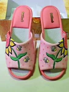 DeValverde Scuff - Ladies - 1538- Sunflowers - Nude (Coral) Gris( Grey) - Picture 1 of 9