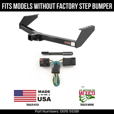 For 01-03 Ram 3500 Van Trailer Hitch w/ 4 Pin Wiring Fit w/o OE Step bmpr Curt — 第 1/3 张图片
