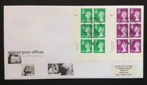 Bloques de cilindros definitivos regionales 1997 N. Ireland 6x63p 6x37p cubierta de primer día - Imagen 1 de 2