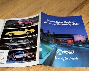 Walt Disney World 1985 - World of Motion - Folleto "Oferta gratuita" de General Motors - Imagen 1 de 6