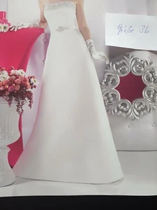 Ein TRAUM ! NEU Brautkleid Gr 36 von Just for You schlicht elegant edel bestickt - Bild 1 von 4