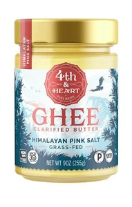 Ghee Clarified Butter Himalayan Pink Salt Grass Fed 9oz Kosher Ayurvedic Non GMO - Picture 1 of 10