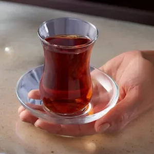 Juego de 6 platillos de vidrio transparente de 120 ml taza té café para servir tazas de té - Imagen 1 de 3