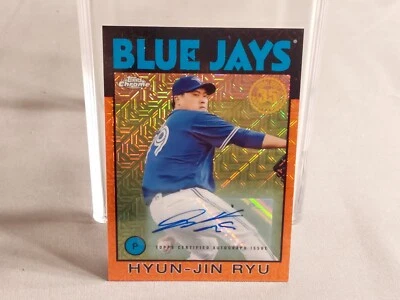 2021 Topps Update Series Baseball No 86c 47 Hyun Jin Ryn 05/25 Orange Autographe - Image 1 of 4