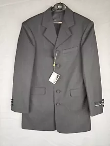 Giacca blazer tuta ragazzo vintage Stacy Adams Hugo Jr nero taglia 14R - nuova con etichette - Foto 1 di 6