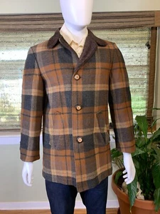 Vintage PENDLETON Western Wear Wool Coat Mens size Jacket, Brown 44R - Picture 1 of 11