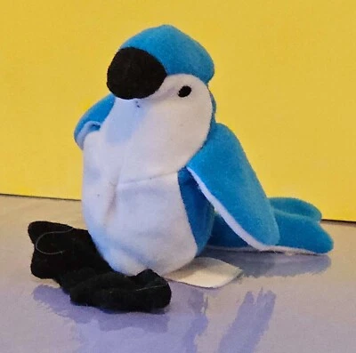 Ty Rocket The Blue Jay Beanie Baby 5" Plush Toy Kids Baby Toddler - Image 1 of 2