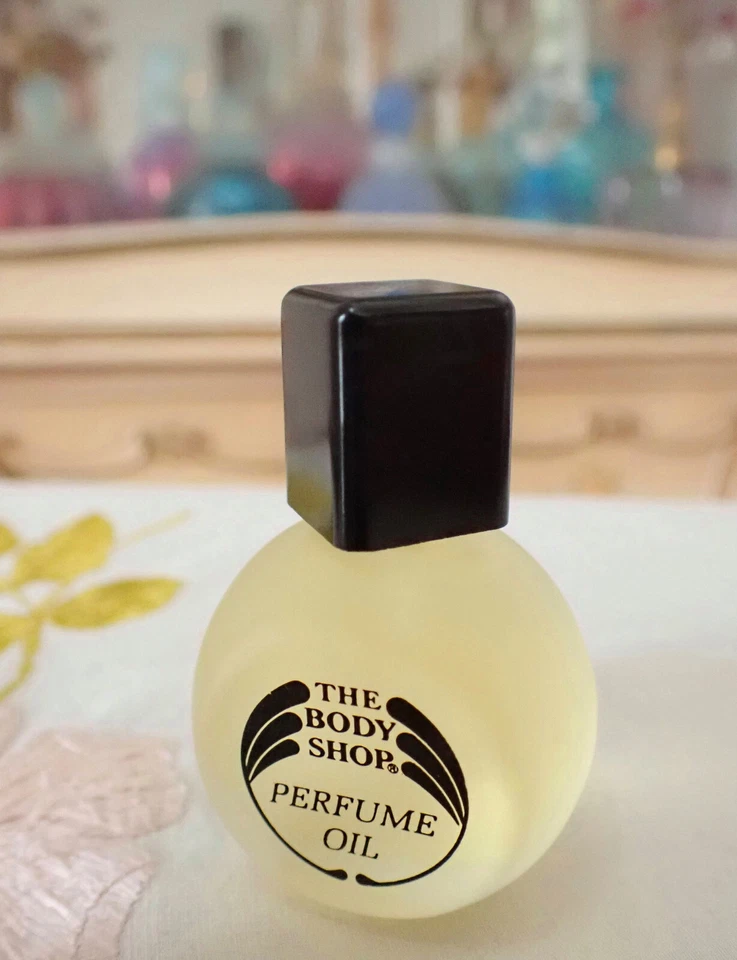 Винтажный 1980-е оригинал. Парфюмерное масло The Body Shop WHITE MUSK 1⁄2 0,50 унции 15 мл с квадратной крышкой - Изображение 1 из 4