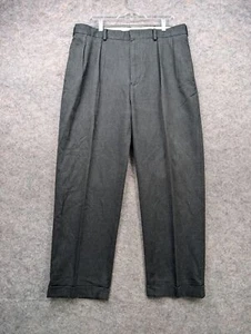 Polo Ralph Lauren abito pantalone uomo 35x30 grigio misto lana plissettato davanti polsini - Foto 1 di 18