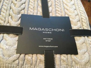 Magaschoni Home Maglia Cavo Maglione Lancio Coperta 50" X 60" Grigio Erica Confezione Regalo - Foto 1 di 5