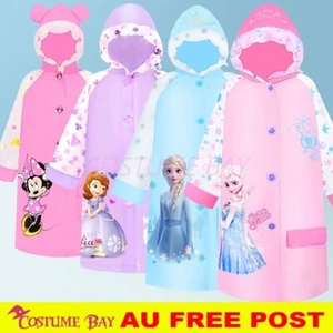 Kids Boys Girls Raincoat Jacket Waterproof Backpack Cover Princess Sofia Disney - Picture 1 of 14