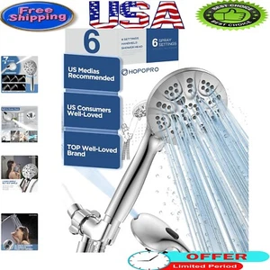 Effortless Cleaning Shower Head: 6 Functions & Built-in Power Wash Technology - Picture 1 of 9