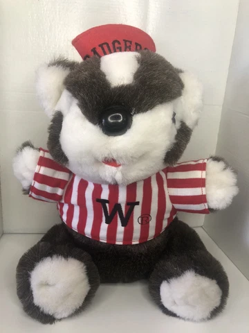 Wisconsin University Bucky Badger Singing Plush Team Mascot Fight Song Rare 10”H Cover