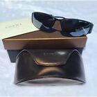 Loewe | COMPLETE PACKAGE Black Leather Wrap Metal Sunglasses w/ Box & Case, VGUC