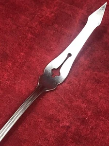 One Tine Butter Pick by E & J Bass Silverplate 5 3/4" - Picture 1 of 9