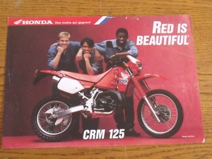 $$$ Flyer pub Honda CRM 125 Red is beautiful - Foto 1 di 1