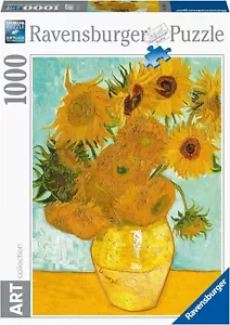 Puzzle 1000 Pezzi Vaso di girasoli Van Gogh Ravensburger 15805 - Foto 1 di 2