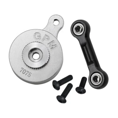 GPM Alum 7075 Direct Mount Servo Saver (23T Spline) w/ Fix Link Silver for ARRMA - Image 1 of 2