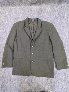 Vintage GAP Wool Blend Men Blazer Sport coat Medium Green Flaw - Picture 1 of 15