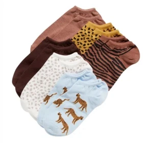 Paquete de 6 pares de calcetines tobilleros antiguos azul marino para mujer talla única novedad amantes de los animales nuevos con etiquetas - Imagen 1 de 2