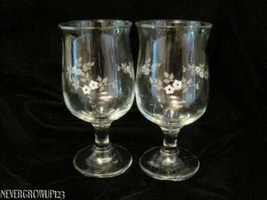 (2) PFALTZGRAFF HEIRLOOM 8 OZ SMALL WINE GOBLETS~GLASS~STEMWARE~5-5/8"~EUC - Picture 1 of 2
