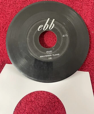 Hollywood Flames 45 Buzz-Buzz-Buzz/Crazy 1957 EBB Doo Wop r&b Rock & Roll 7" - Image 1 of 2