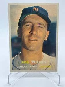 1957 TOPPS BOB WILSON #19 DETROIT TIGERS VINTAGE SET BREAK - Bild 1 von 2