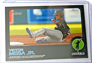 2022 Topps Heritage Minor League Edition Black Border 35/50 Victor Mesa Jr #94 - Picture 1 of 2