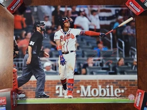 Ronald Acuna Jr Signed 16x20 Photo File JSA COA Braves ROY MVP Horizontal - Picture 1 of 3