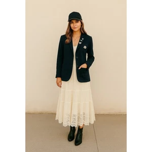 Circolo 1901 Navy Stretch Jersey Blazer- Unisex- Sz: IT50/US40 (L)- NWT- Ret$560 - Picture 1 of 6