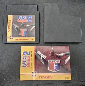 R.B.I. Baseball 2 NES Game (Nintendo Entertainment System, 1990) Sleeve + Manual