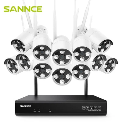 SANNCE 3MP WiFi IP66 Security Camera 10CH 5MP NVR 2-Way Audio Cloud Storage - Image 1 of 4